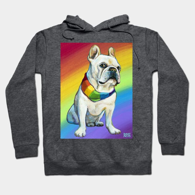Bruley the Frenchie by Robert Phelps Hoodie by RobertPhelpsArt